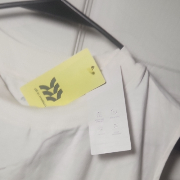 All in Motion White Muscle Tee with Wide Shoulder Straps - Picture 6 of 7